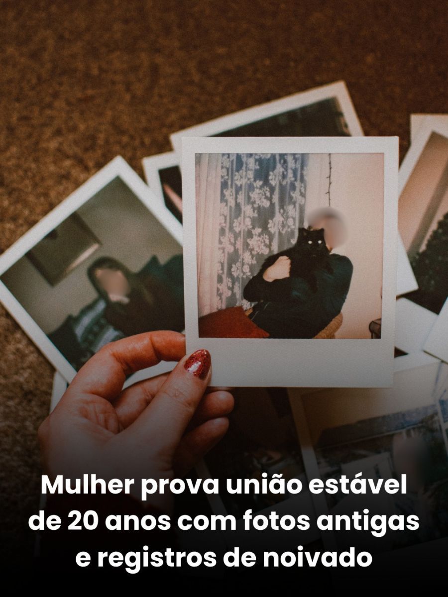 Mulher prova união estável de 20 anos com fotos antigas e registros de noivado